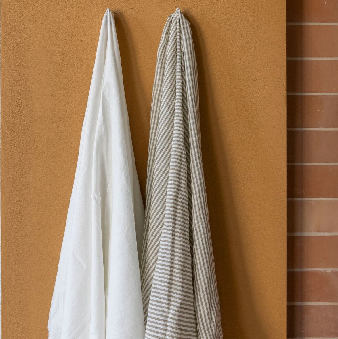 Sundae White Linen Towel | $115