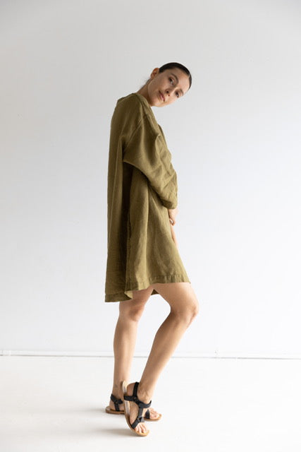 Tunic Linen Dress | Kelp $220